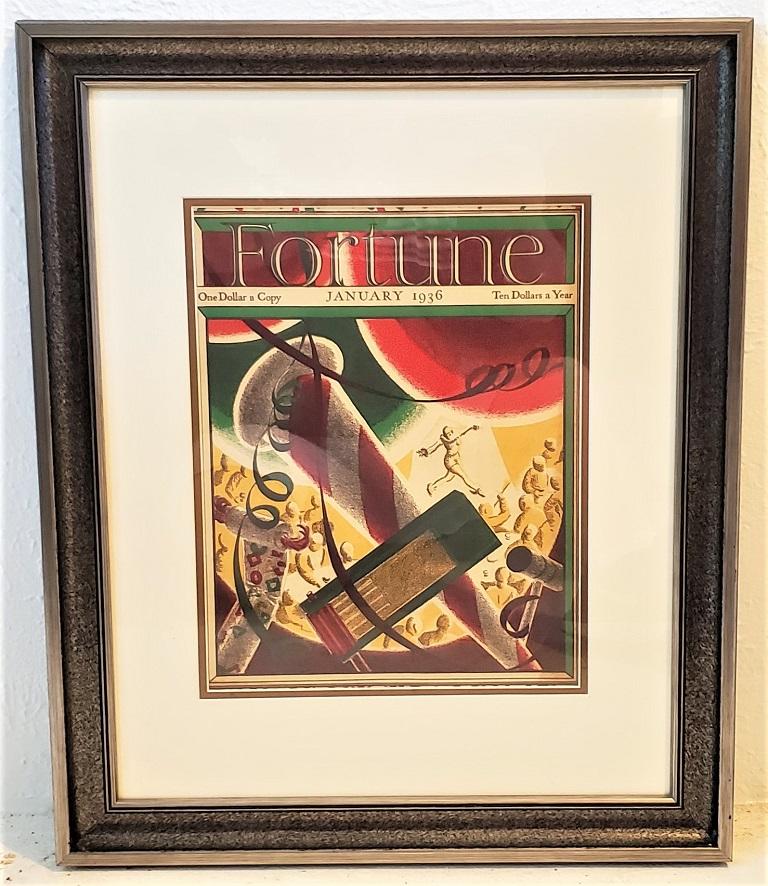 Art Deco Fortune Magazine Cover January 1936 In Good Condition In Dallas, TX