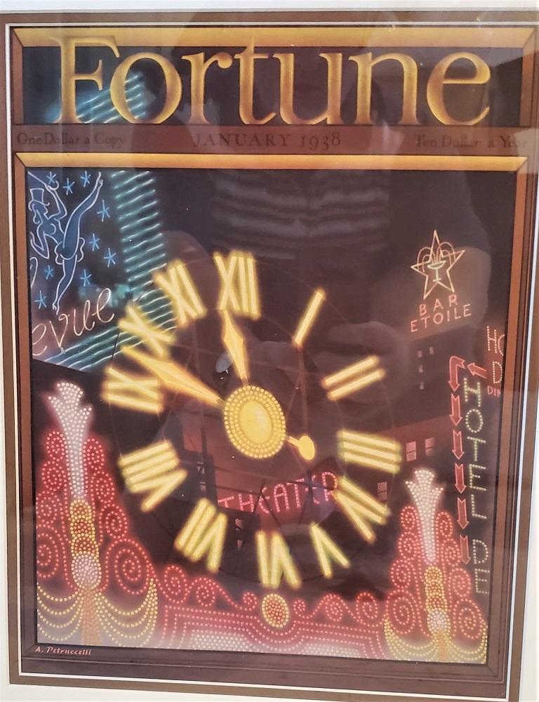 Engraved Art Deco Fortune Magazine Cover, January 1938