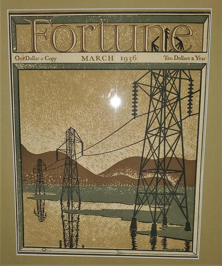 Paper Art Deco Fortune Magazine Cover, March 1936