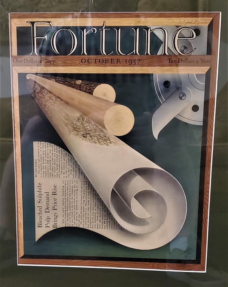 Engraved Art Deco Fortune Magazine Cover, October 1937 For Sale