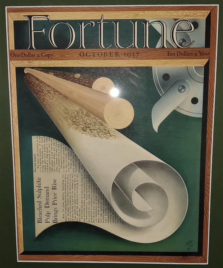 Paper Art Deco Fortune Magazine Cover, October 1937 For Sale