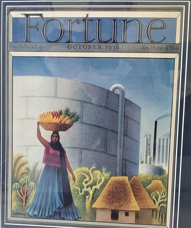Gravé Couverture Art déco du magazine Fortune:: octobre 1938 en vente