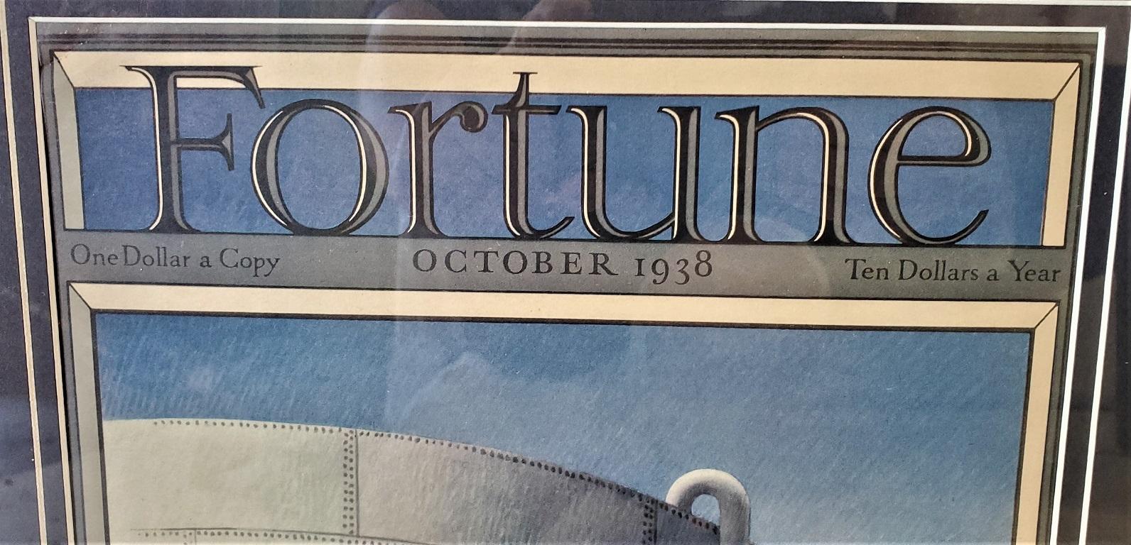 Couverture Art déco du magazine Fortune:: octobre 1938 Bon état - En vente à Dallas, TX