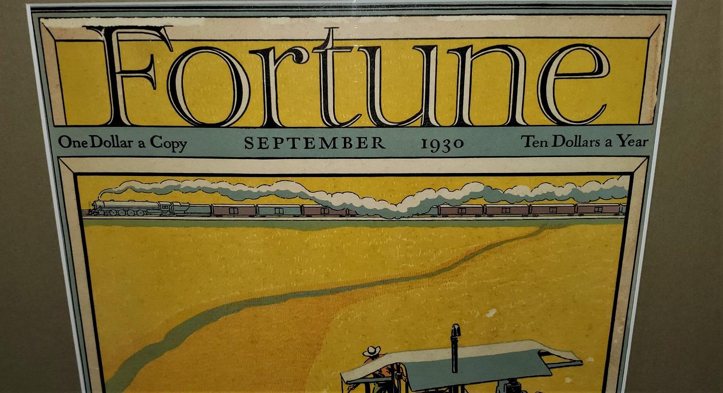 Engraved Art Deco Fortune Magazine Cover, September 1930 For Sale
