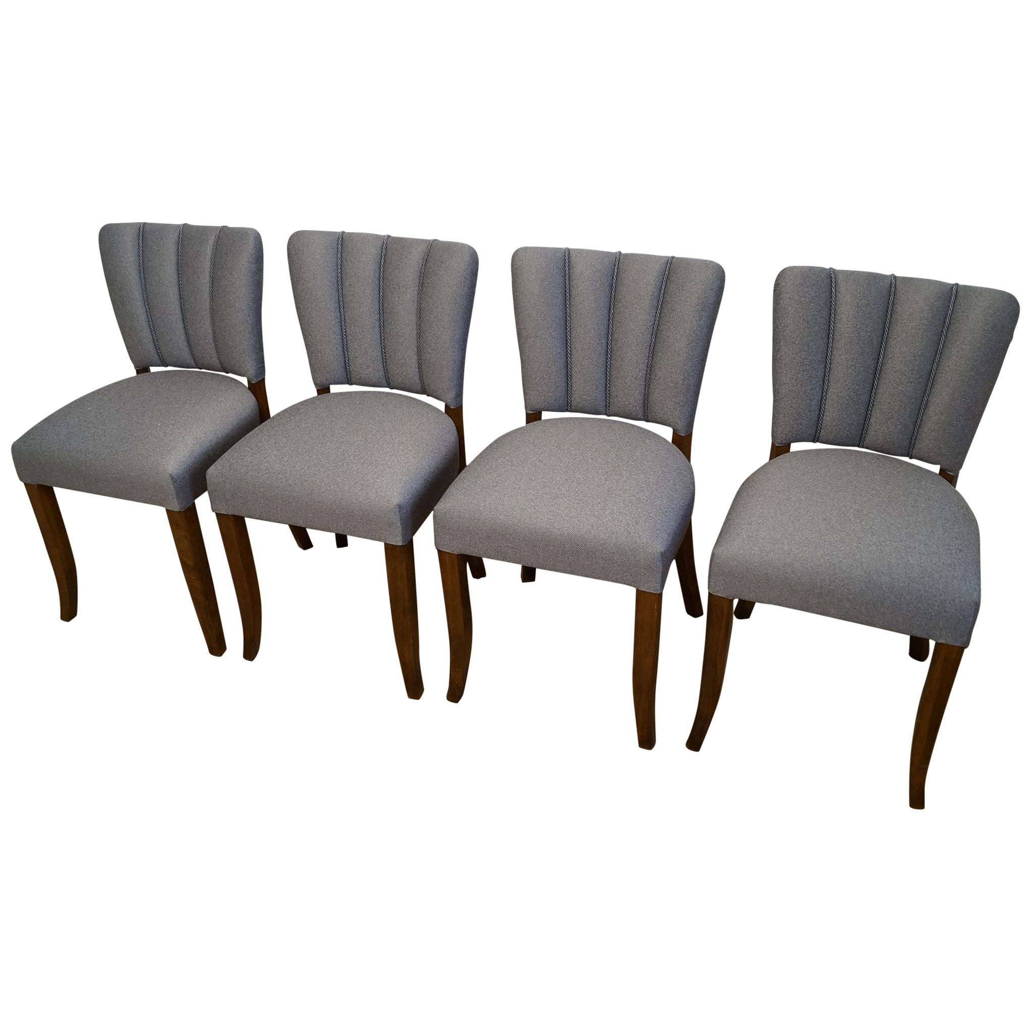 Art Deco Four Chairs J. Halabala .