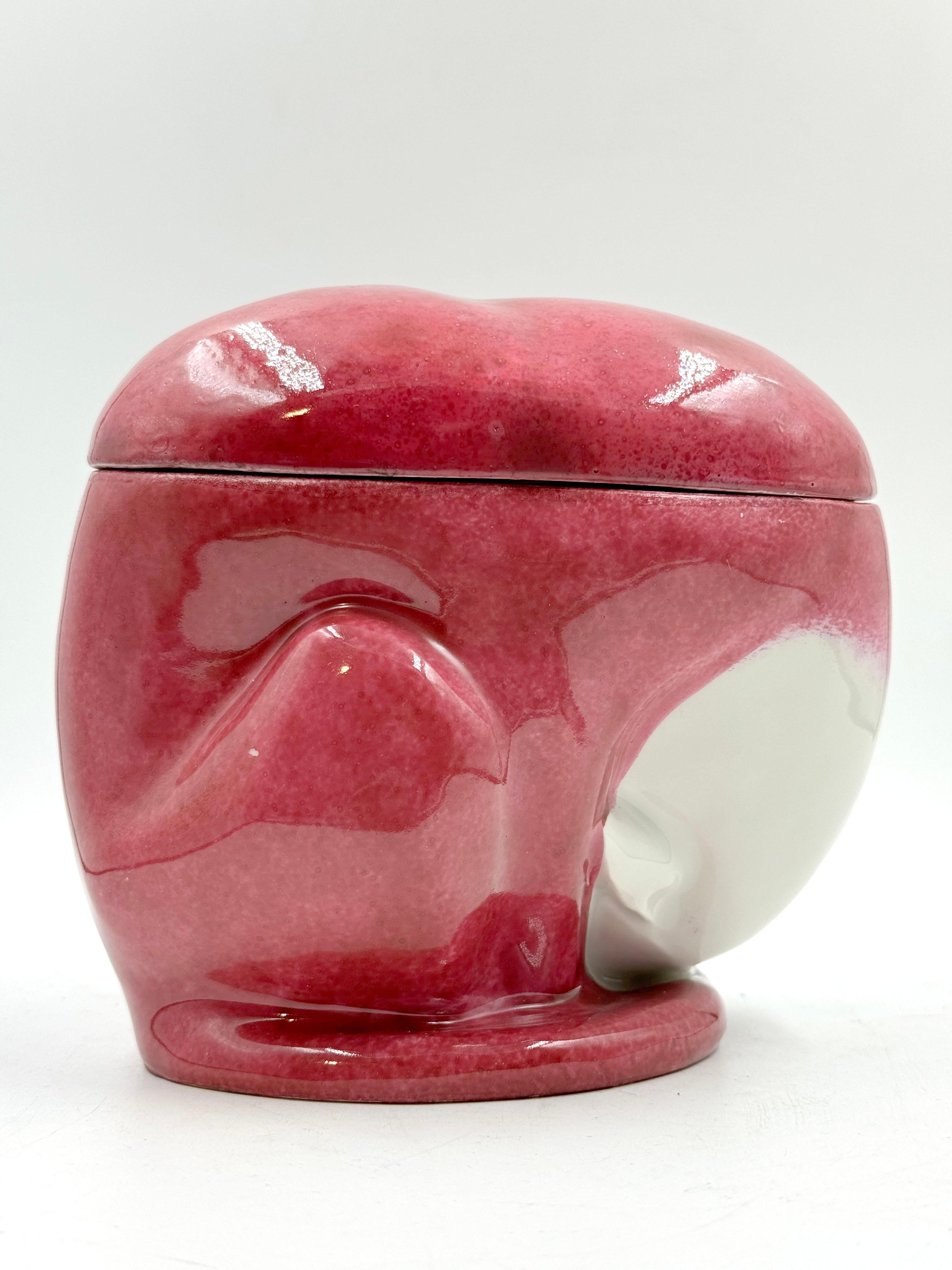 French Art Deco Fox Porcelain Box by Édouard Marcel Sandoz for Theodore Haviland For Sale