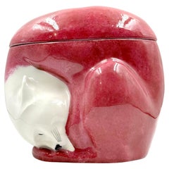 Art Deco Fox Porcelain Box by Édouard Marcel Sandoz for Theodore Haviland