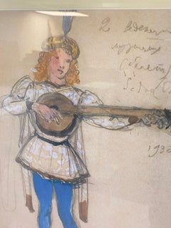 Art Deco Framed Prints, Signed, Fashion Models Work, Gilt Framed,  France, 1933