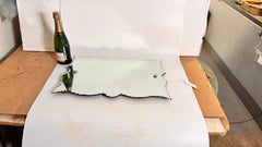 Art Deco Frameless Mirror with Sculpted Edges — France, 1940s