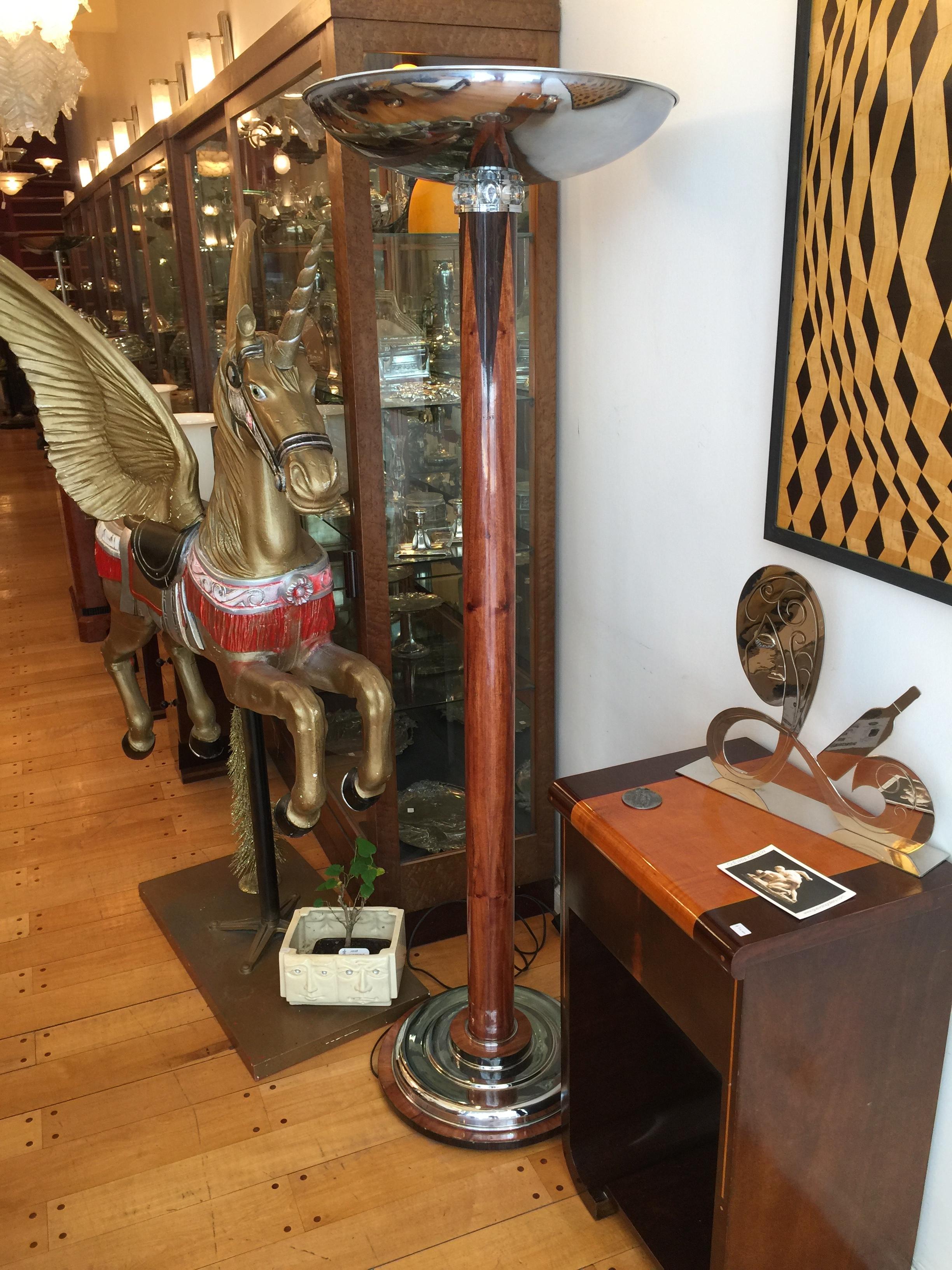 Art Deco, France, Materials, Iron , Wood, Glass and Chrome For Sale 7
