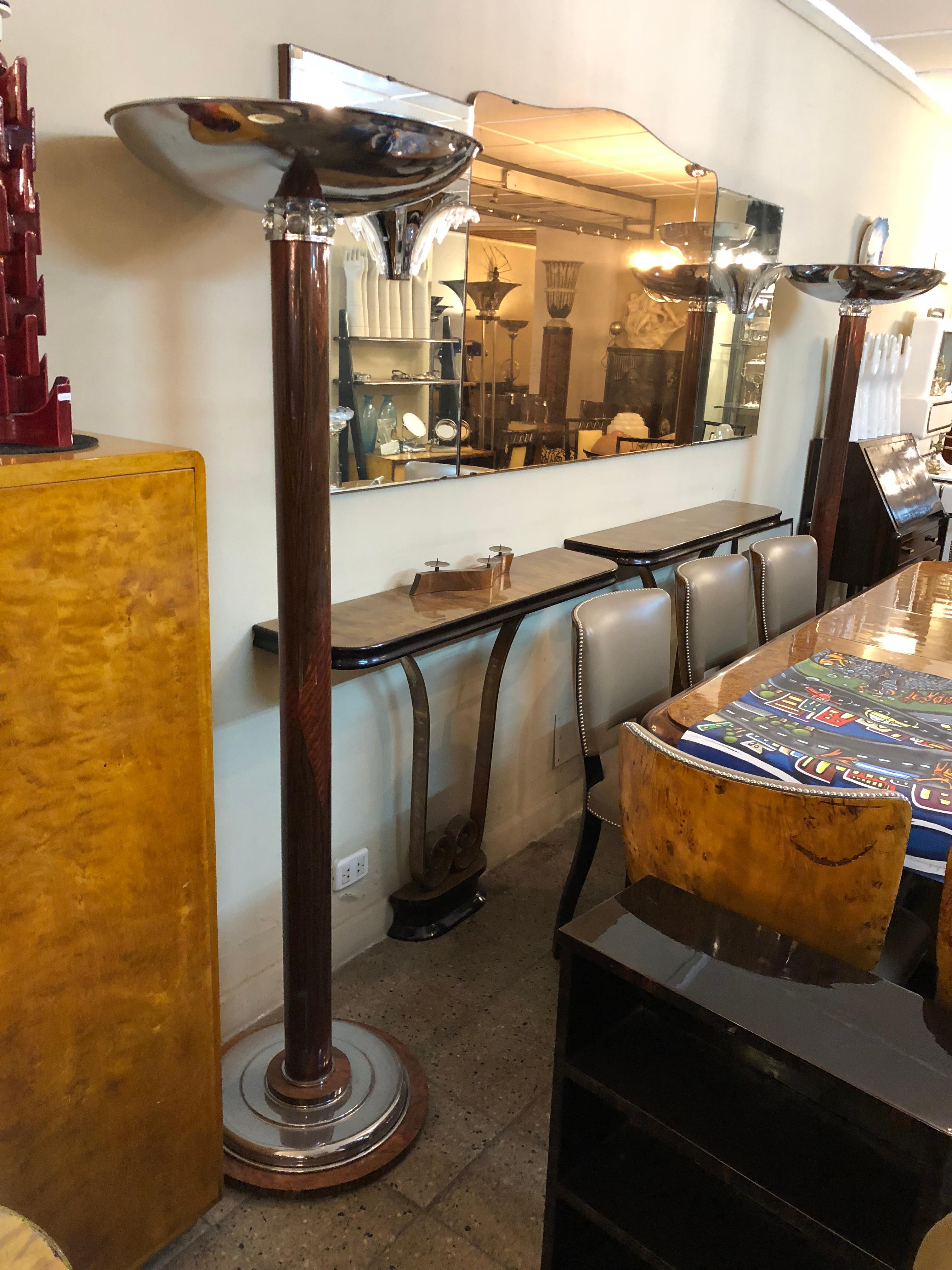 Art Decó, Francia, Materiales, Hierro , Madera, Cristal y Cromo en venta 11