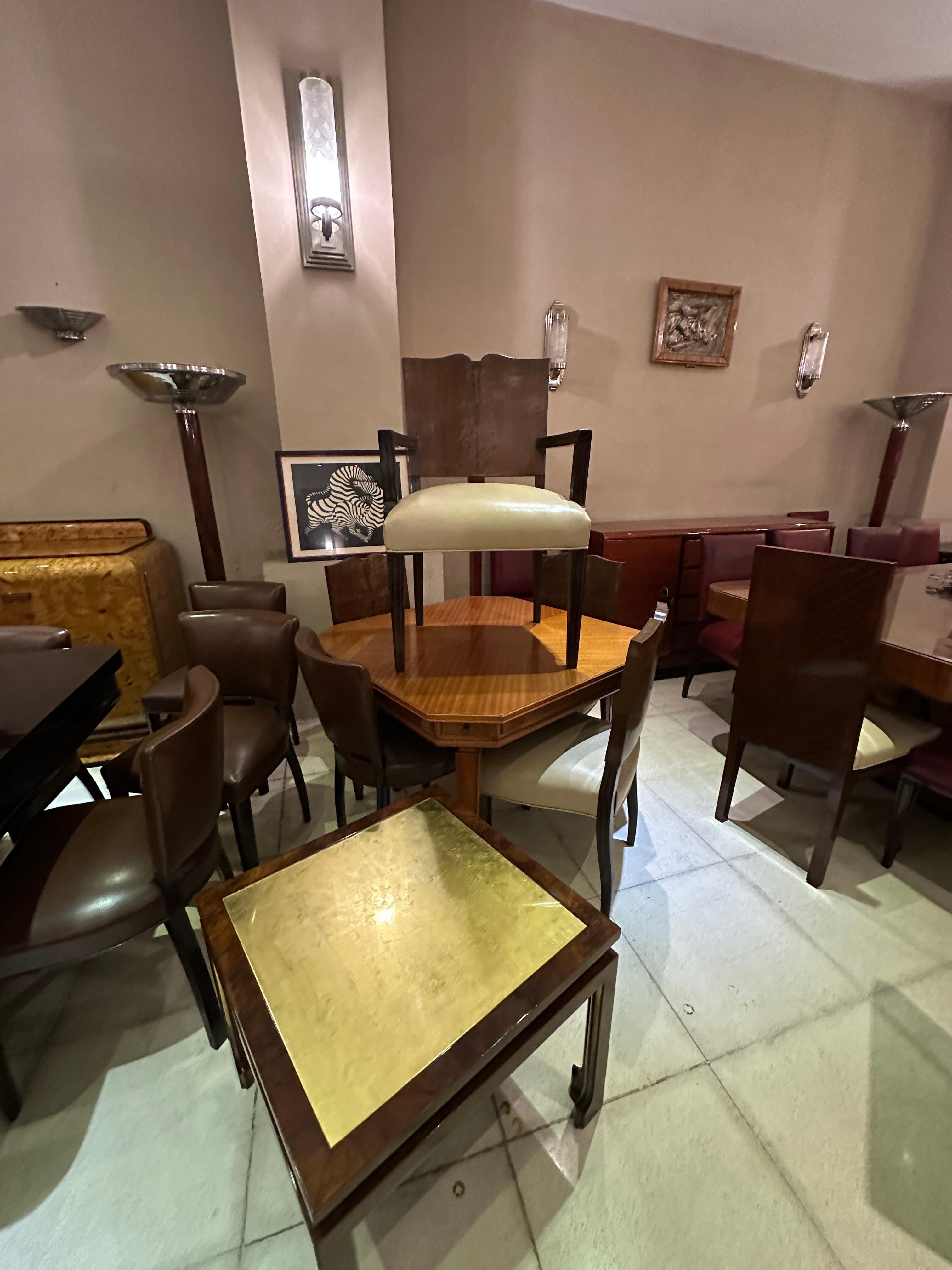 Art Decó, Francia, Materiales, Hierro , Madera, Cristal y Cromo en venta 14