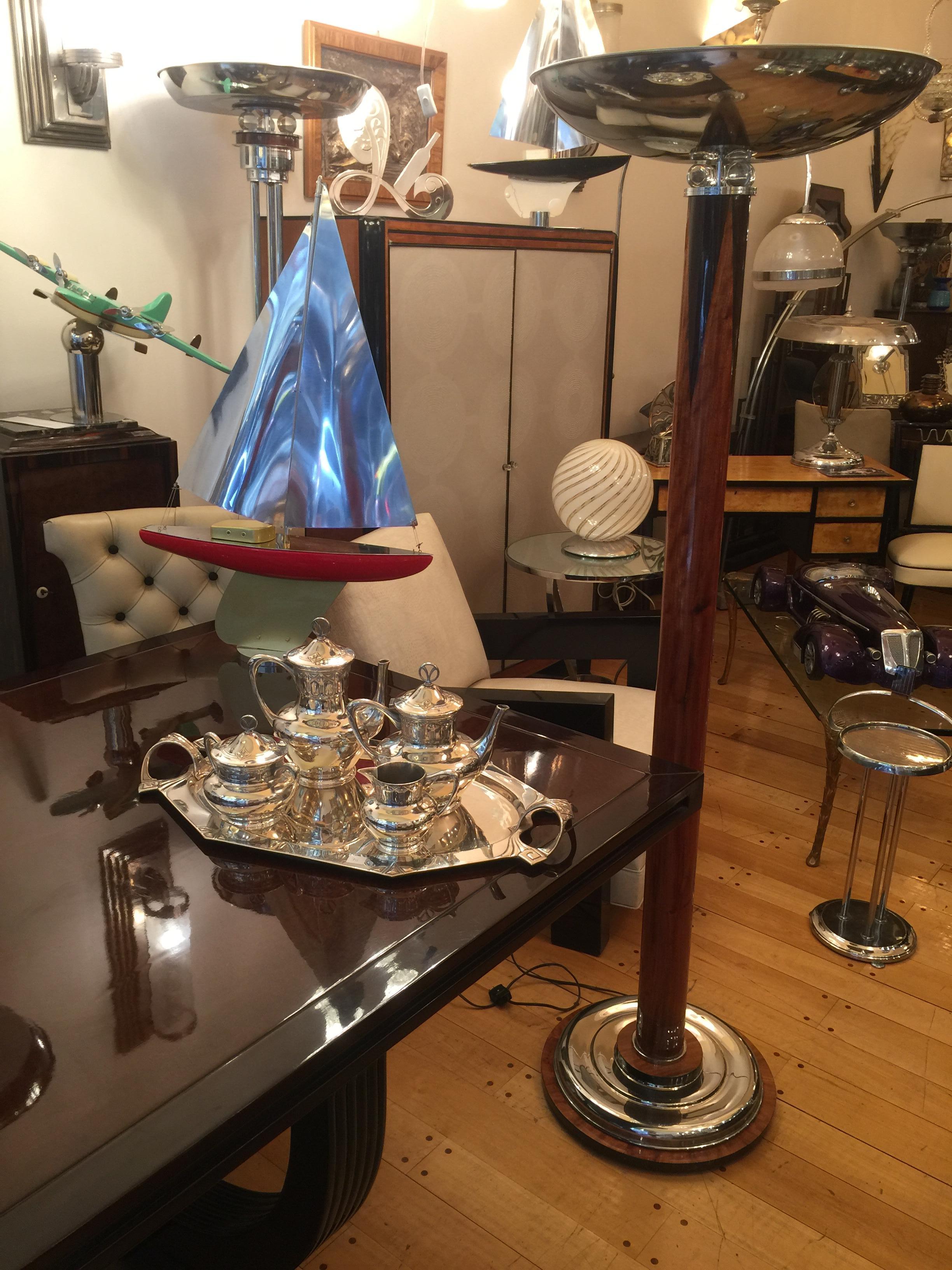 Art Deco, France, Materials, Iron , Wood, Glass and Chrome For Sale 12