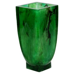 Art Deco Franois Decorchemont Grne Vase
