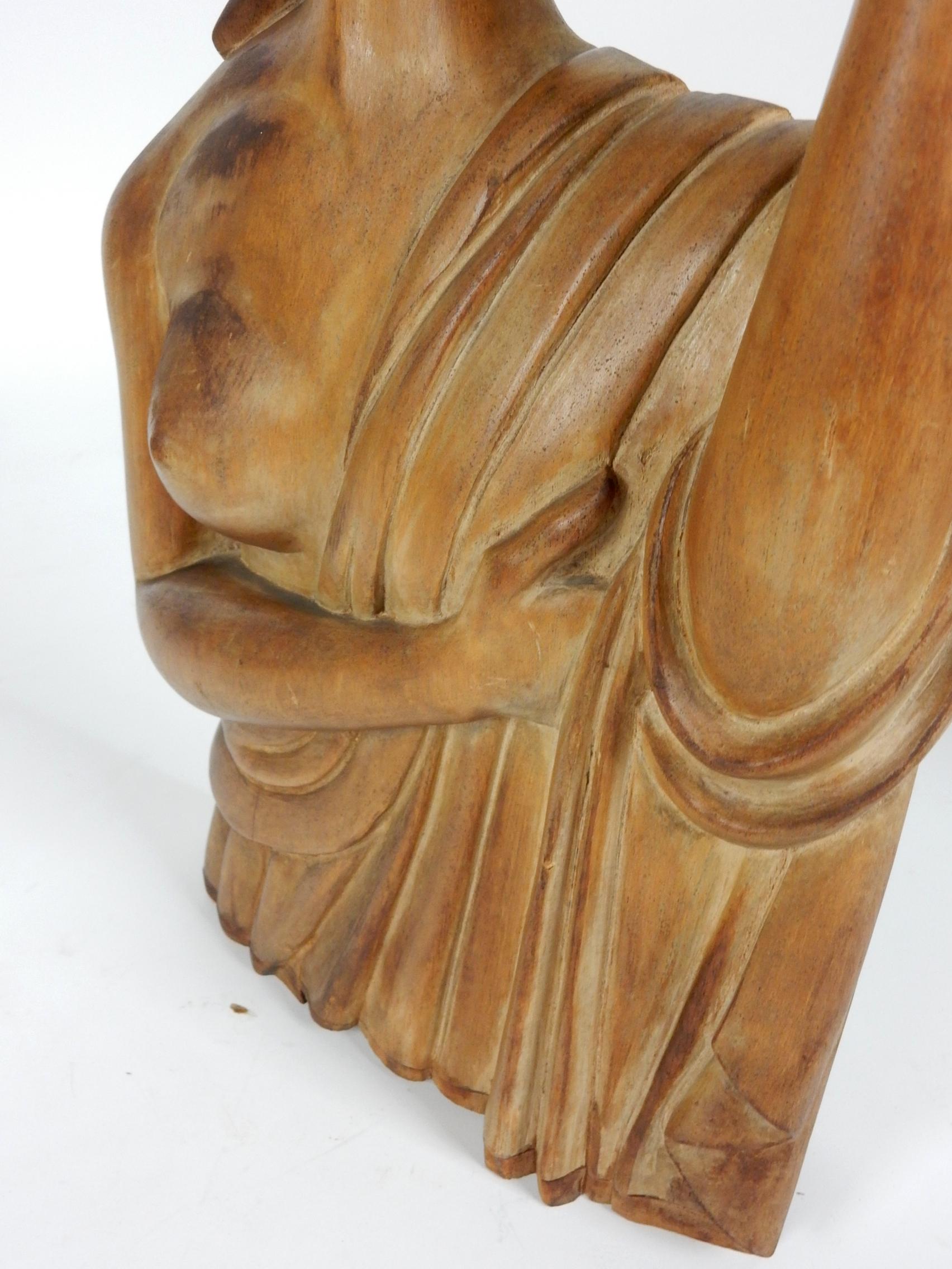 Hardwood Art Deco Franz Hagenauer Style Carved Wood Sculpture