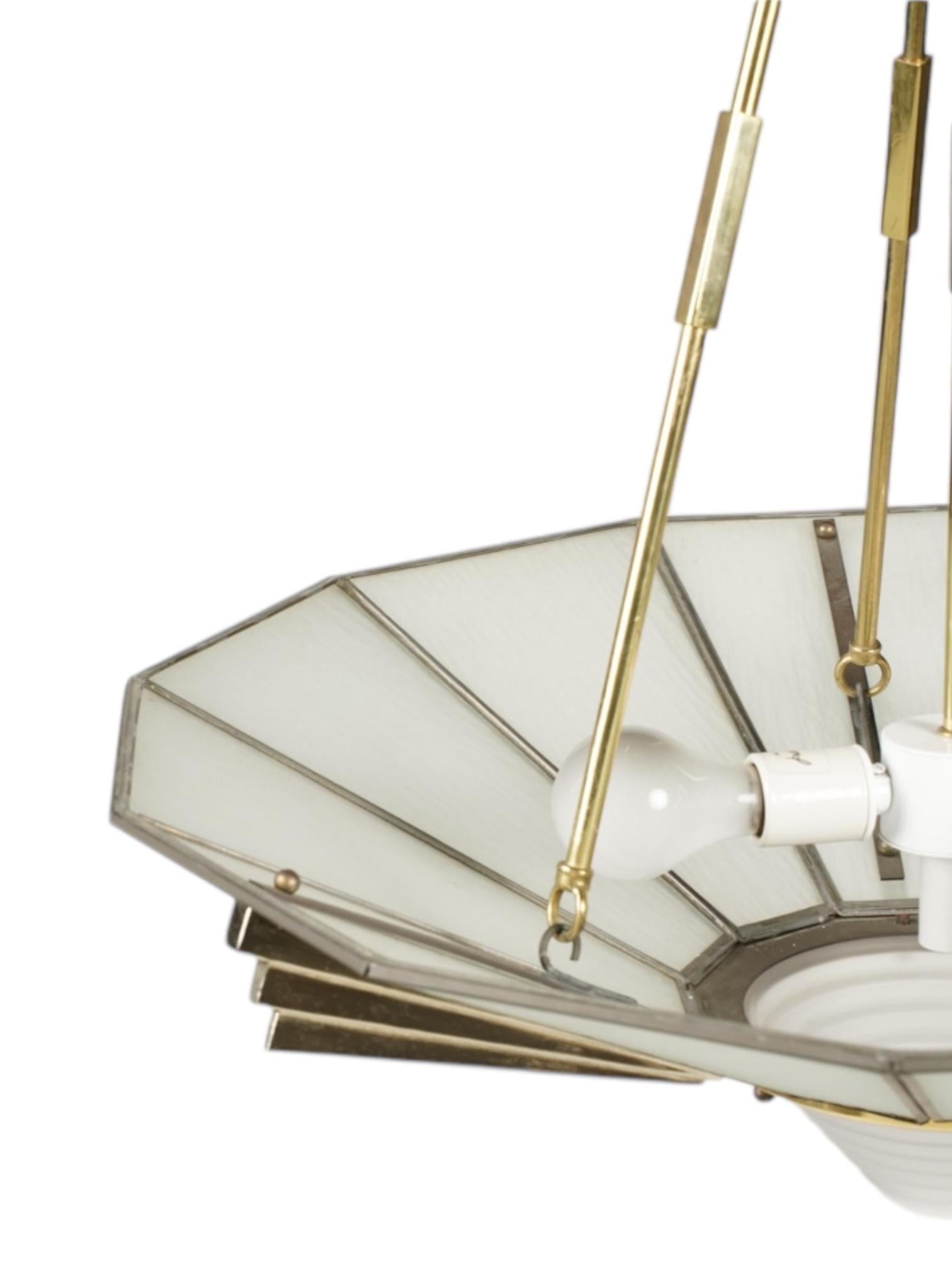 Art Deco Fredrick Ramond Chandelier In Excellent Condition In Pasadena, CA