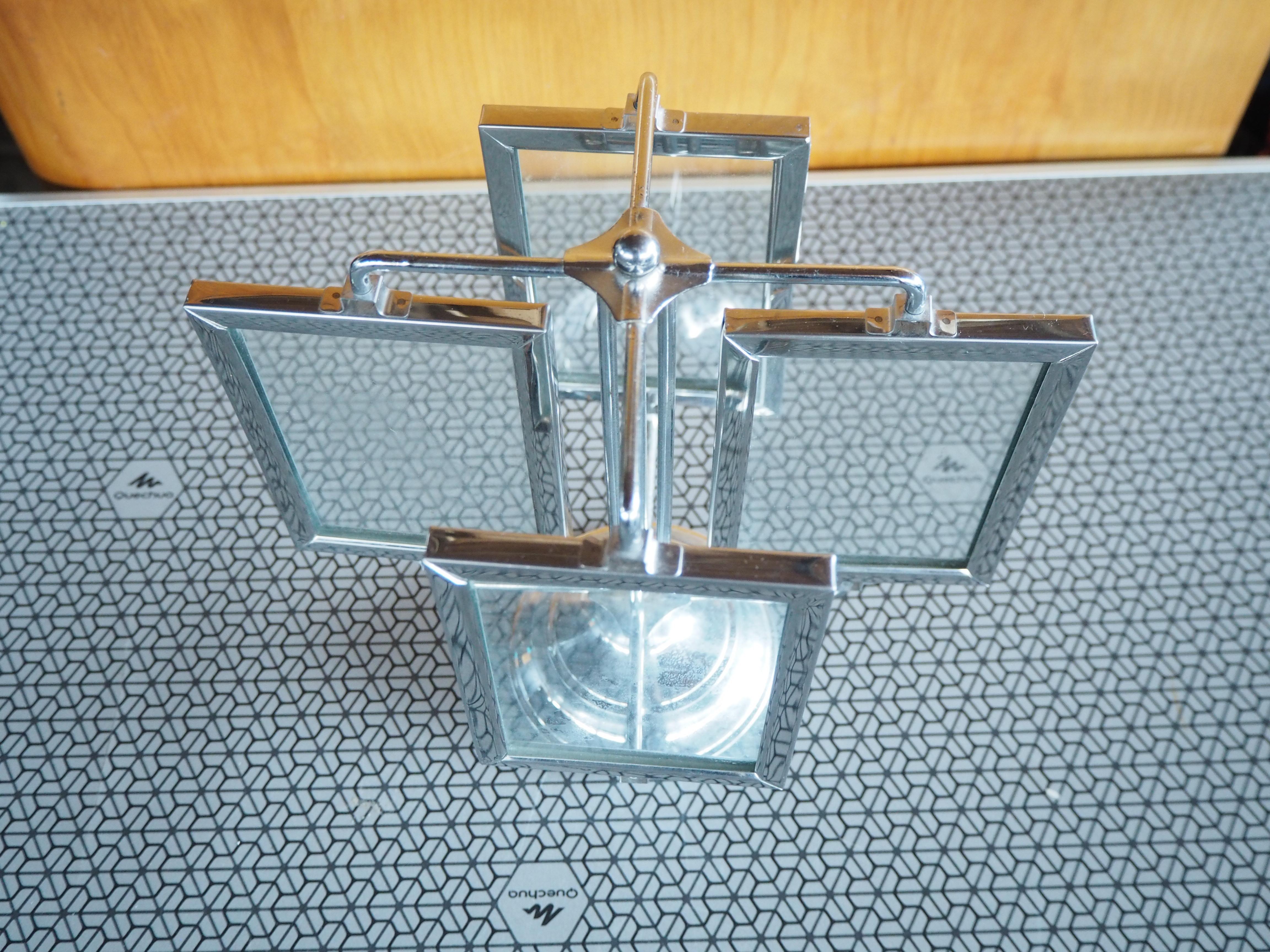 Cadre photo Art déco sur pied en chrome, années 1930 en vente 7