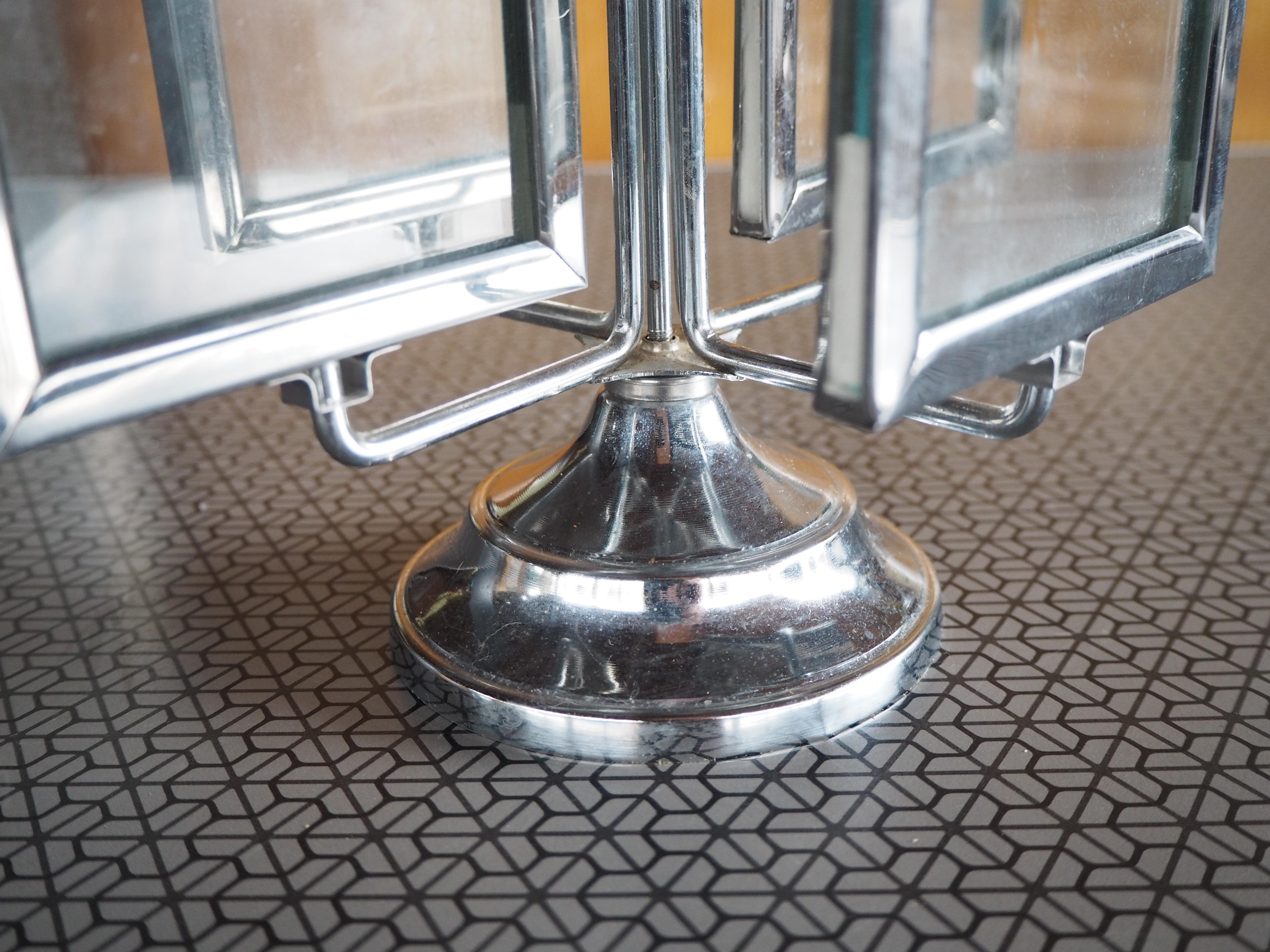 Cadre photo Art déco sur pied en chrome, années 1930 en vente 8