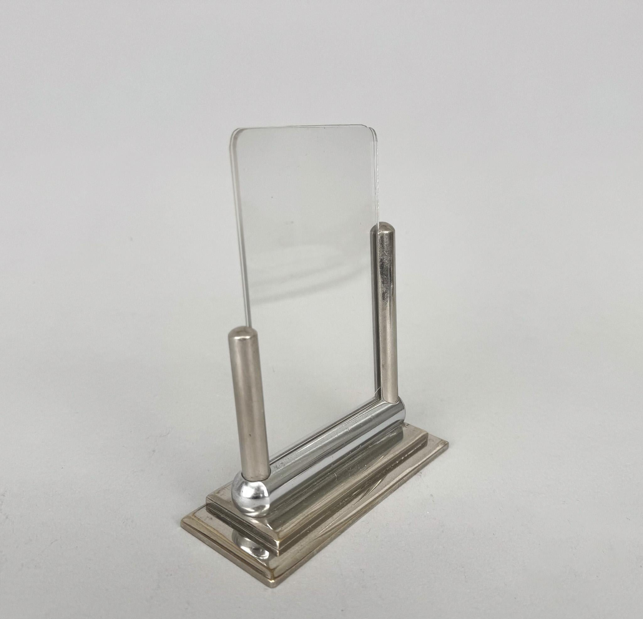 Art Deco Free Standing Chrome Picture Frame, 1930s In Good Condition In Praha, CZ