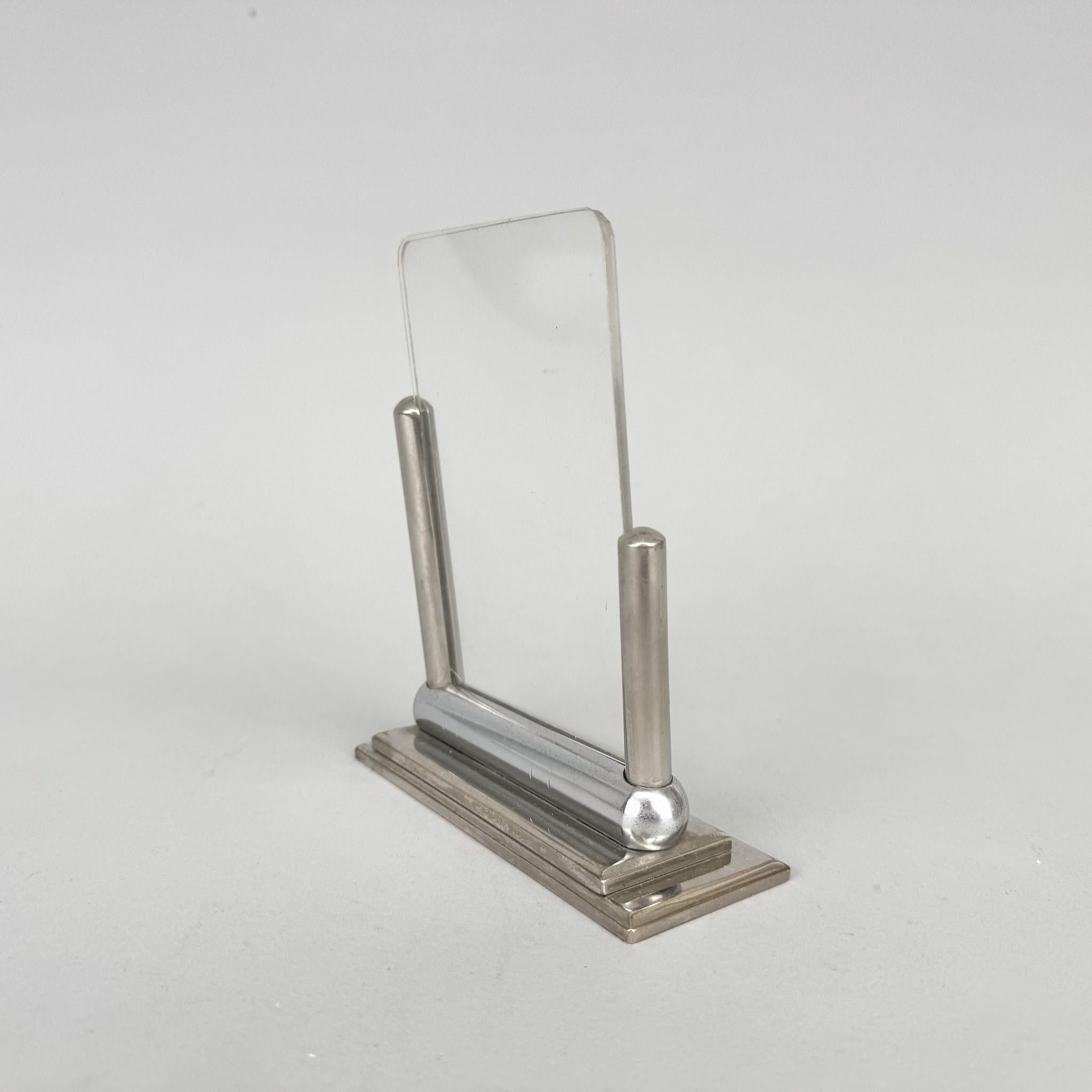 20th Century Art Deco Free Standing Chrome Picture Frame, 1930s