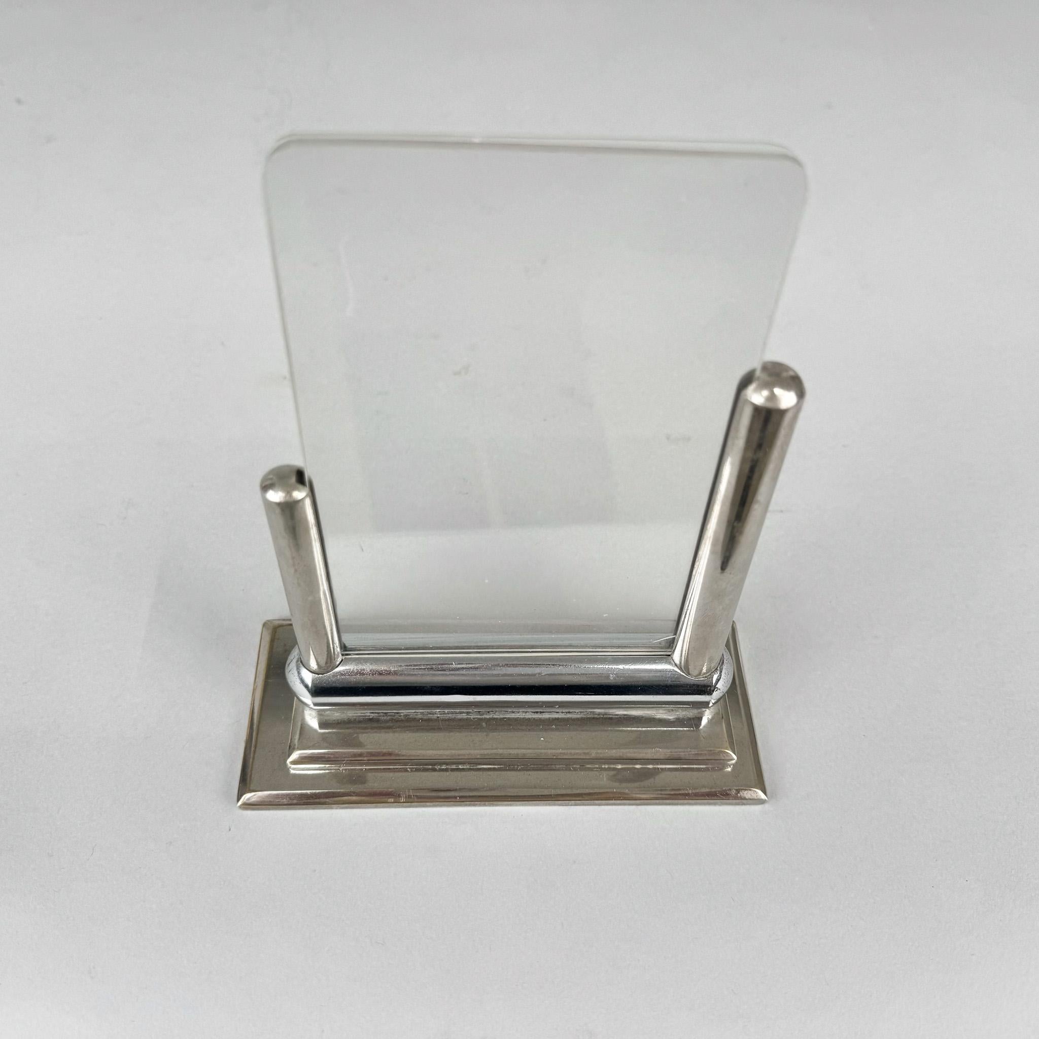 Art Deco Free Standing Chrome Picture Frame, 1930s 1