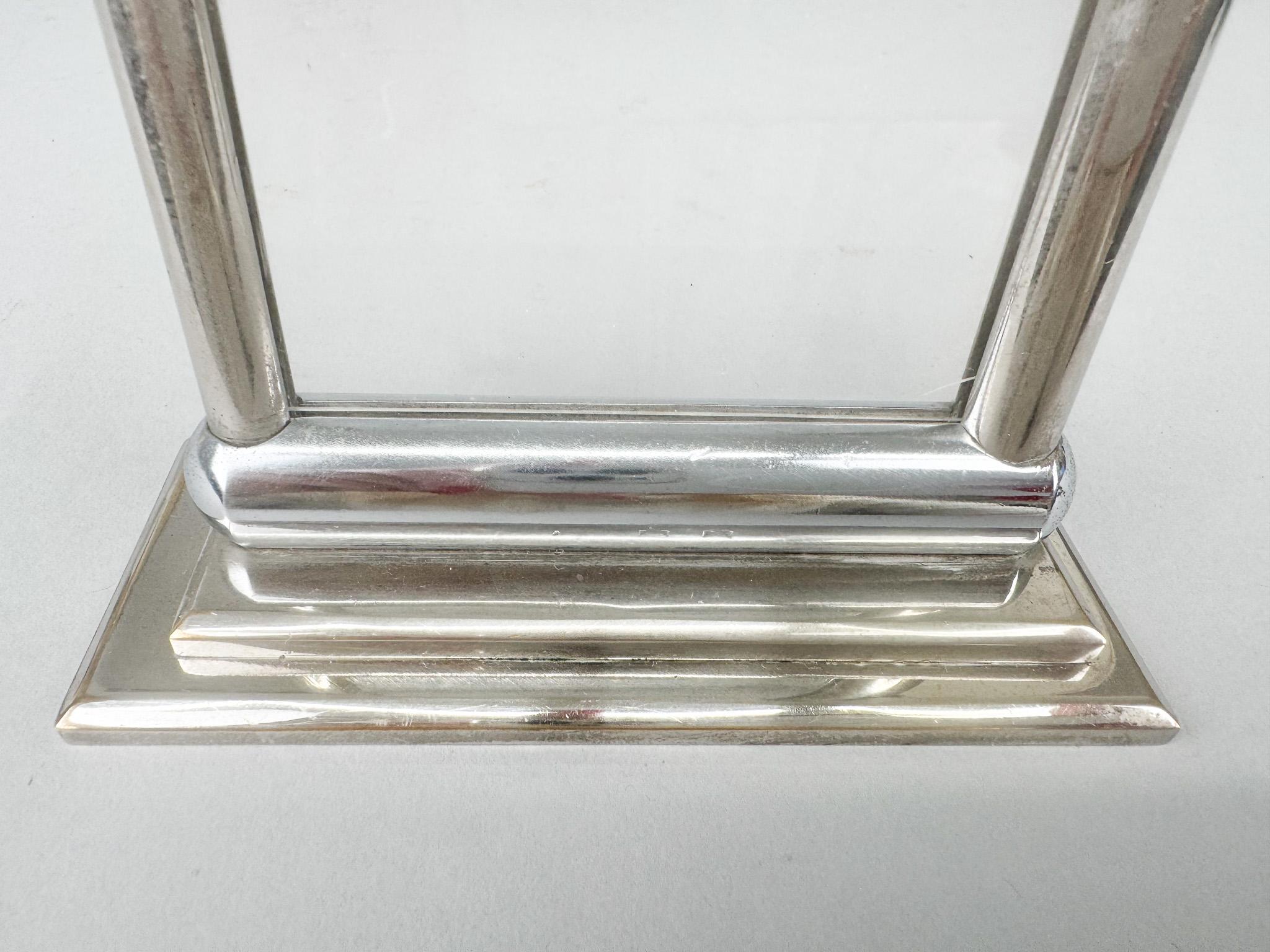 Art Deco Free Standing Chrome Picture Frame, 1930s 2
