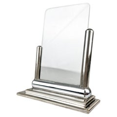Art Deco Free Standing Chrome Picture Frame, 1930s