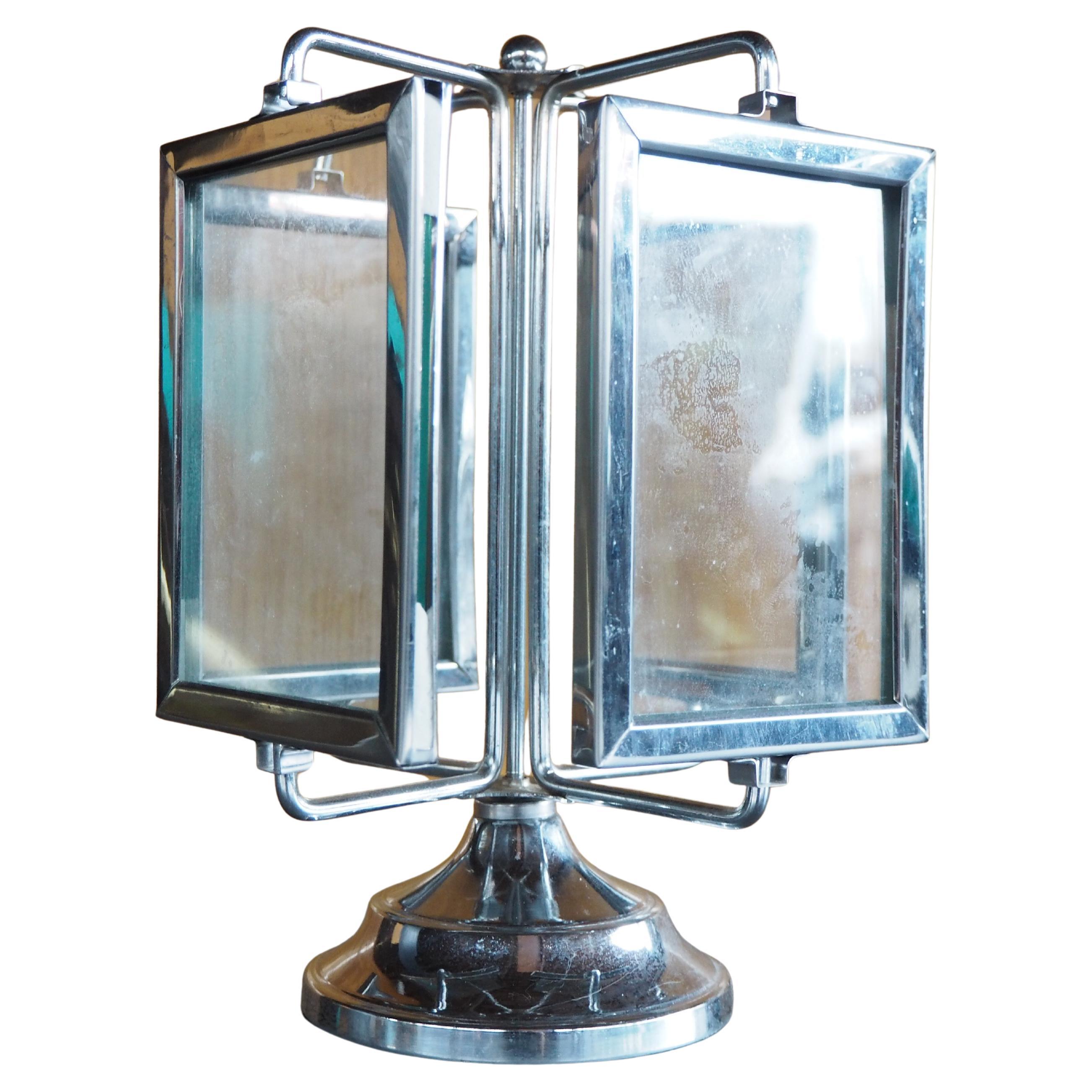 Art Deco Free Standing Chrome Picture Frame, 1930s