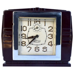 Art Deco French 1930's Bakelite Clock by Blangy