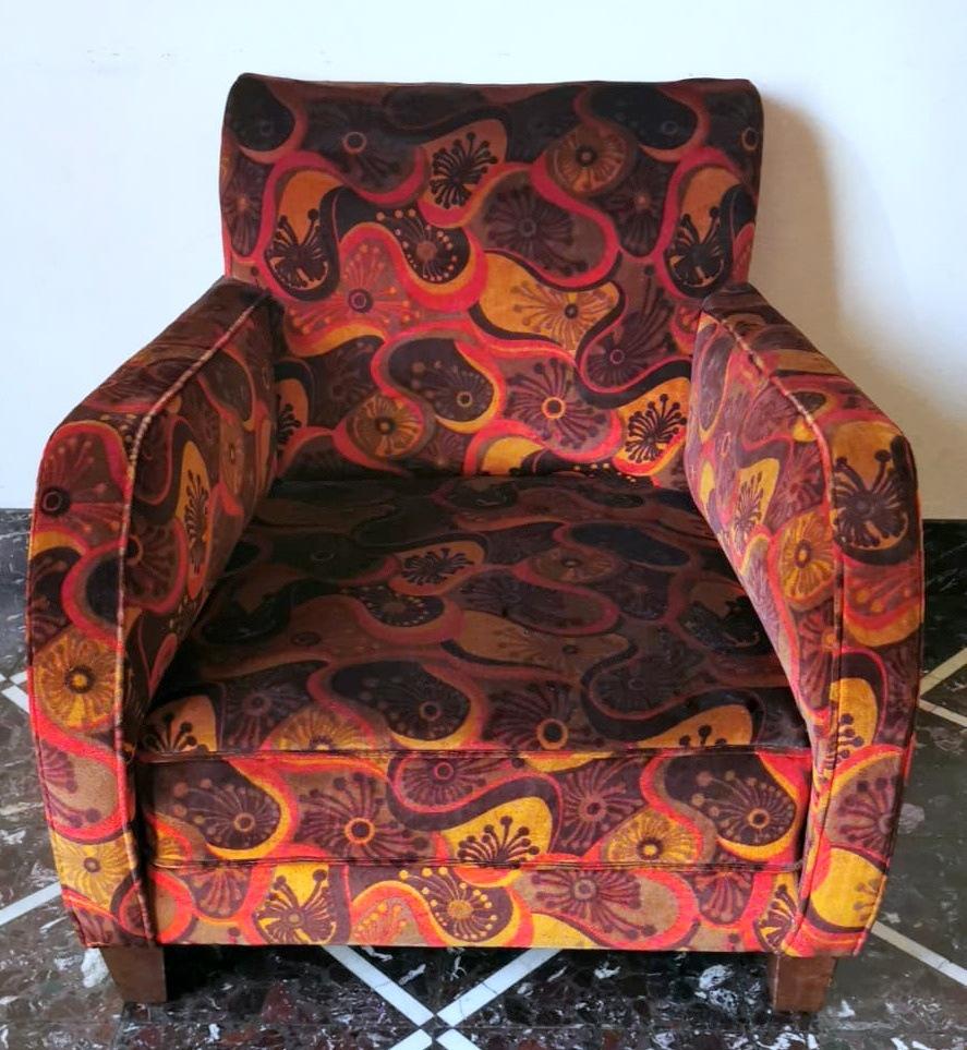 Hand-Crafted Art Deco French Armchair With Gobelin Fabric