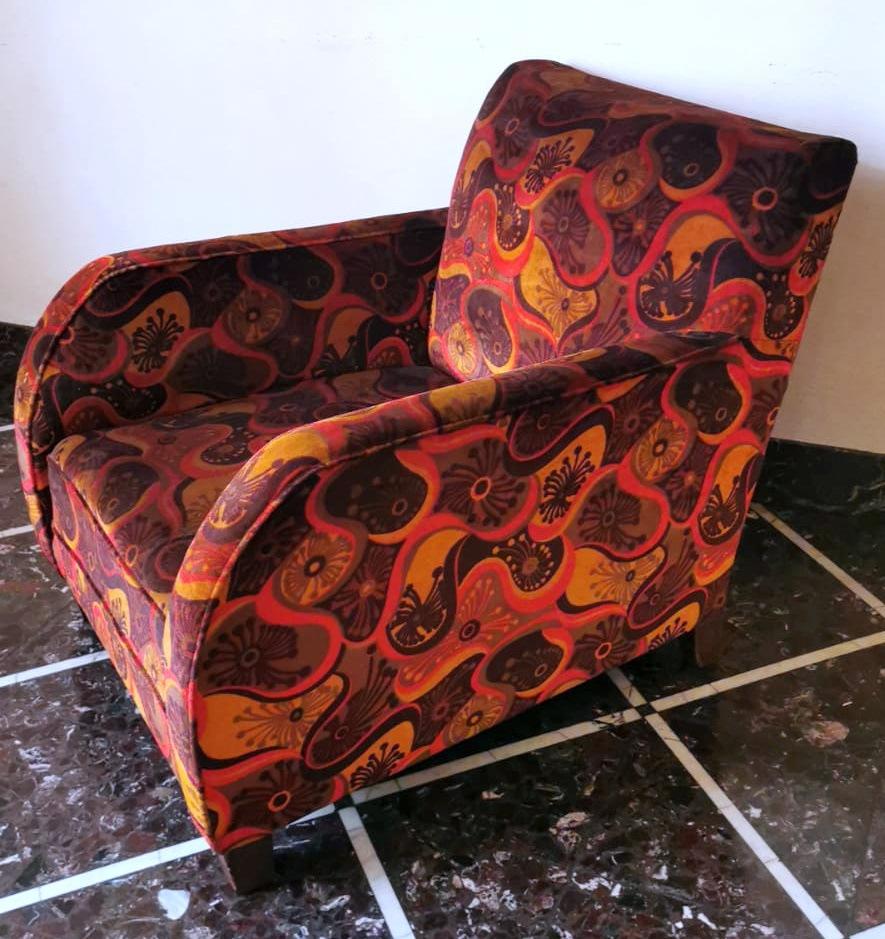 Art Deco French Armchair With Gobelin Fabric In Good Condition In Prato, Tuscany