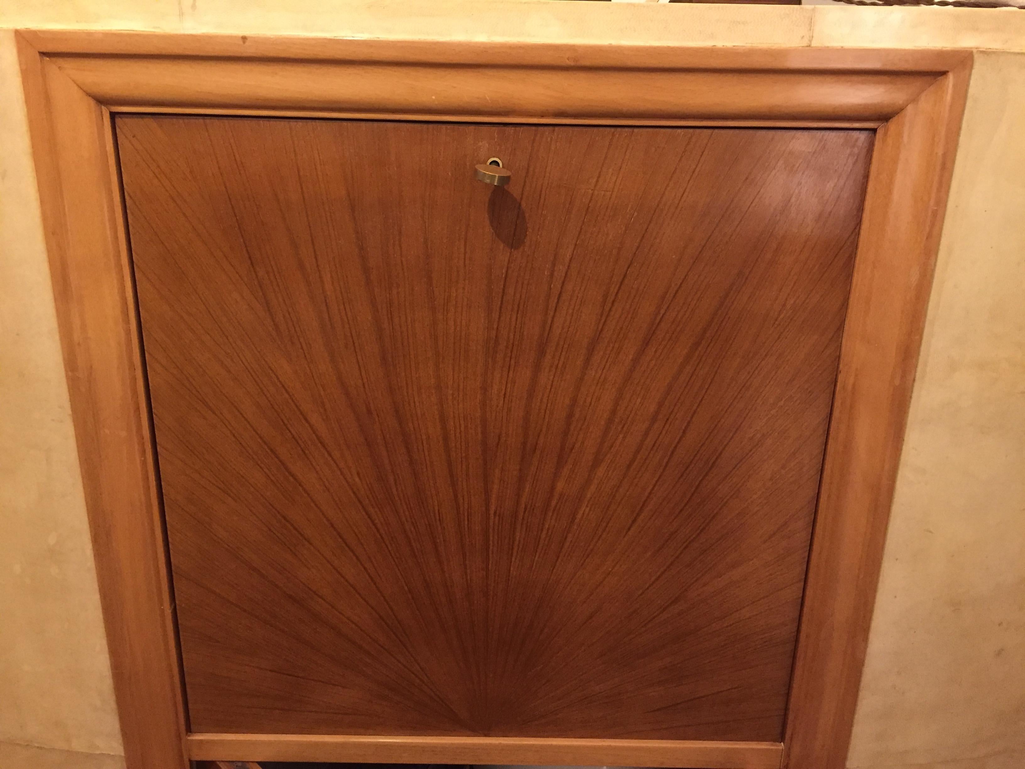 Wood Art Deco French Bar Cabinet