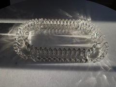 Art Deco French Bayel Crystal Centre Piece 8 Pieces 2 Candle Holders Circa 1925