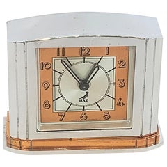 Vintage Art Deco French Bedside or Desk Clock by JAZ