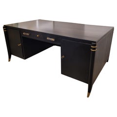 Art Deco French Black desk or office table, after Léon & Maurice Jallot