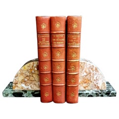 Art Deco French Bookends with Different Types of Marble Art Deco French Bookends with Different Types of Marble