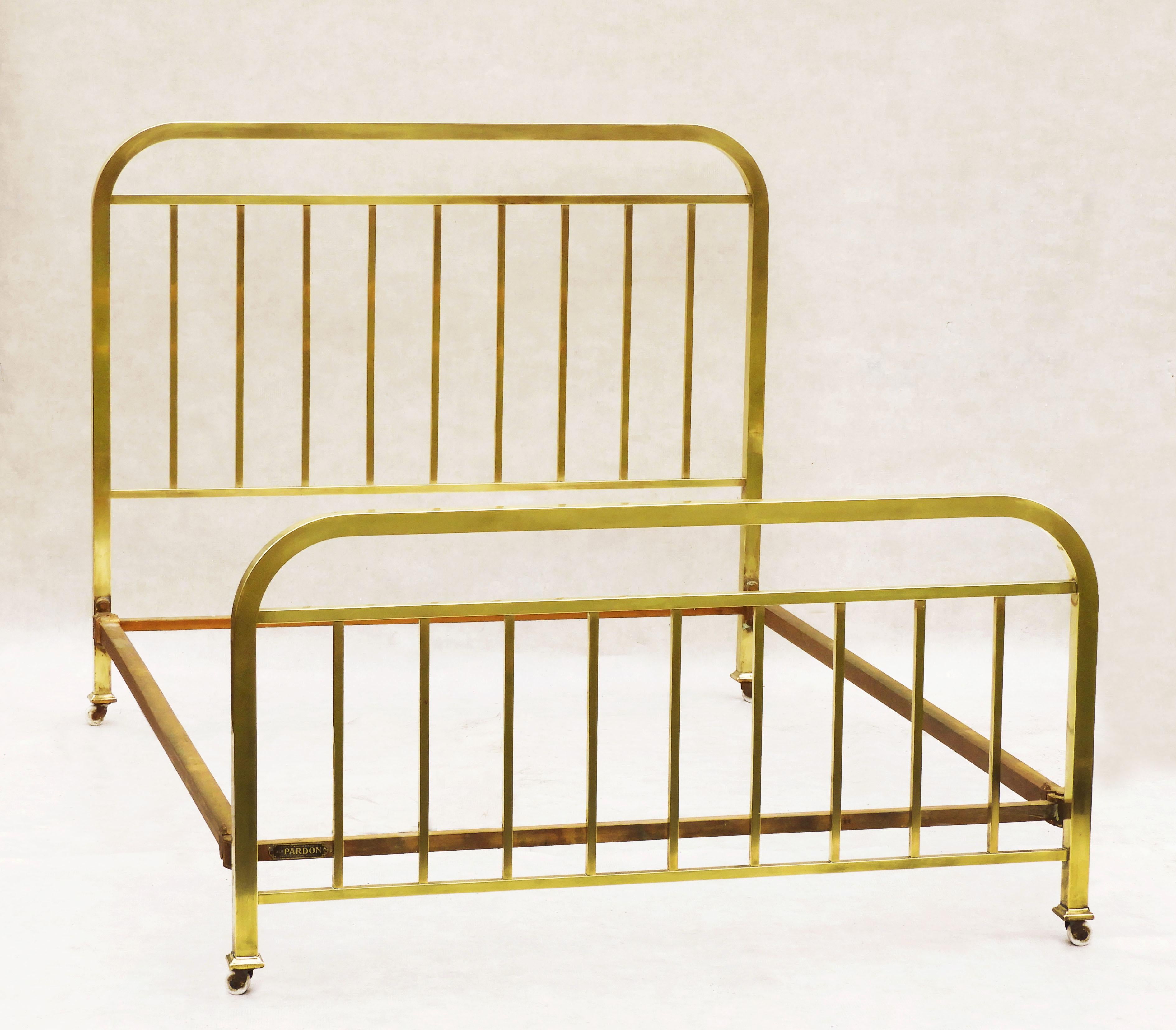 Art Deco French Brass Bed C1930 by Pardon US Queen/UK king For Sale 2
