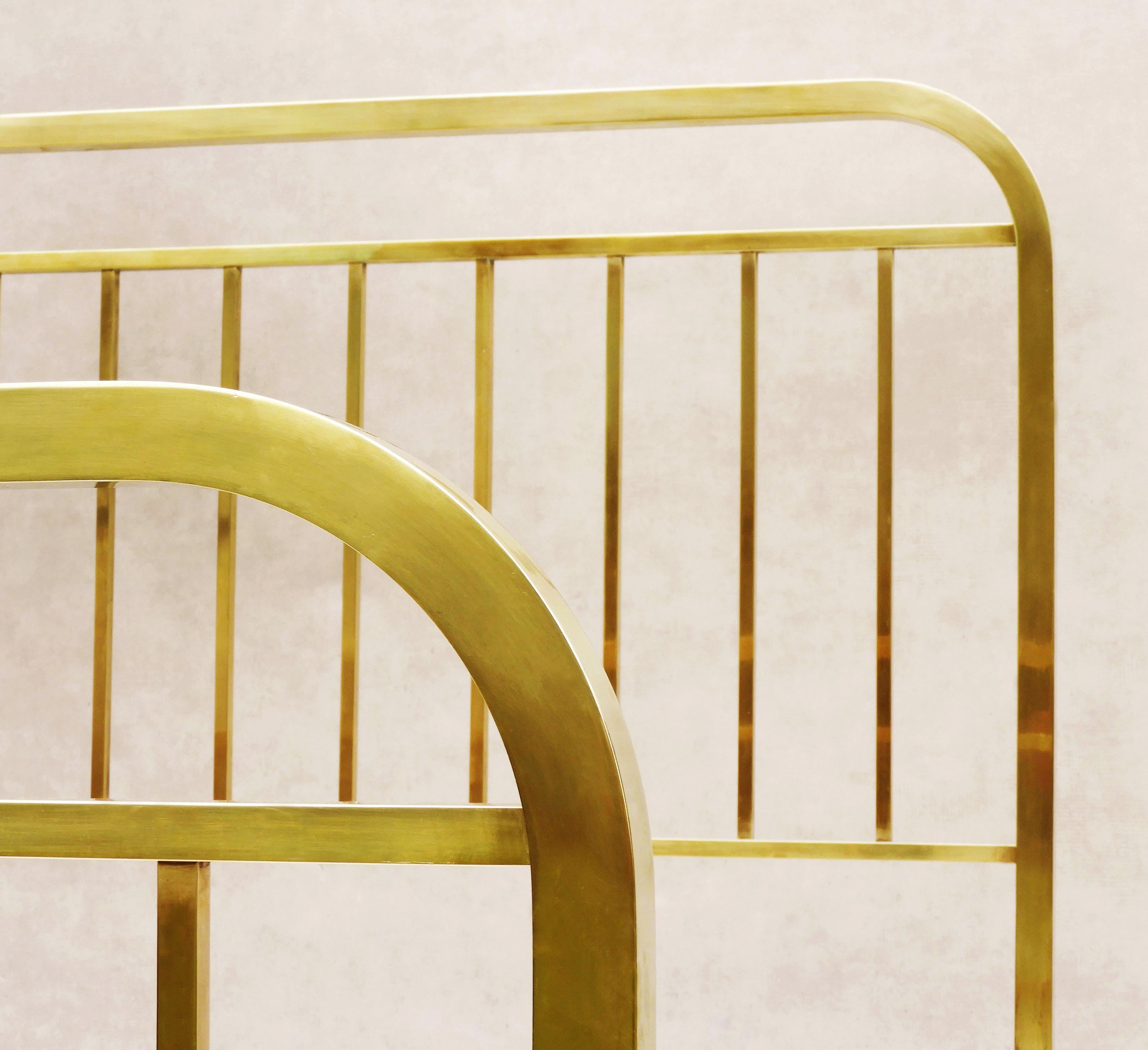Art Deco French Brass Bed C1930 by Pardon US Queen/UK king For Sale 4