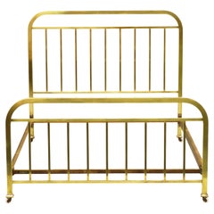 Art Deco French Brass Bed C1930 by Pardon US Queen/UK king