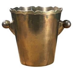 Art Deco French Brass Champagne Bucket, France 1935
