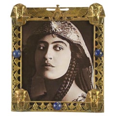 Antique Art Deco French Bronze "Egyptian Revival Photograph Frame" Circa: 1930