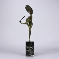 Art Deco French Bronze Figure 'Amazonian Warrior' by Pierre le Faguays