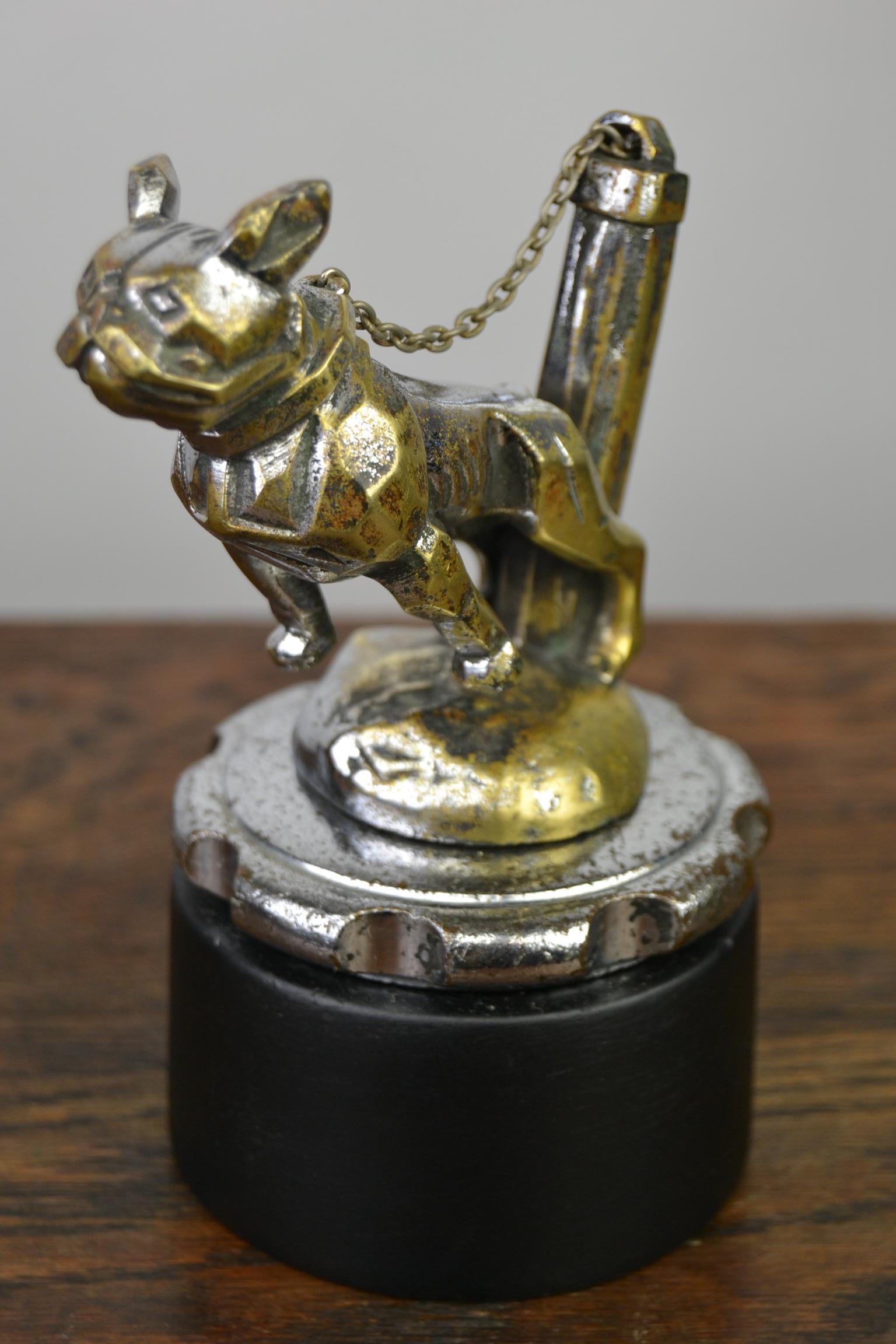 Art Deco French Bulldog Car Mascot, Hood Ornament, 1920s 6