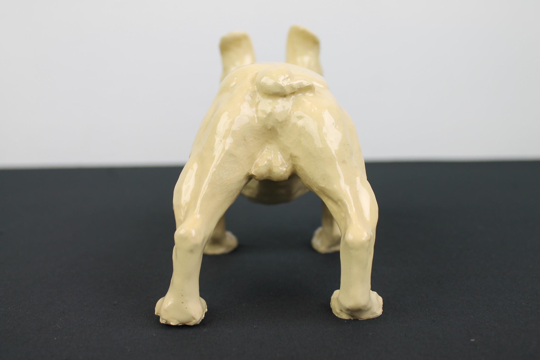 Französische Bulldogge-Skulptur im Art déco-Stil im Angebot 6