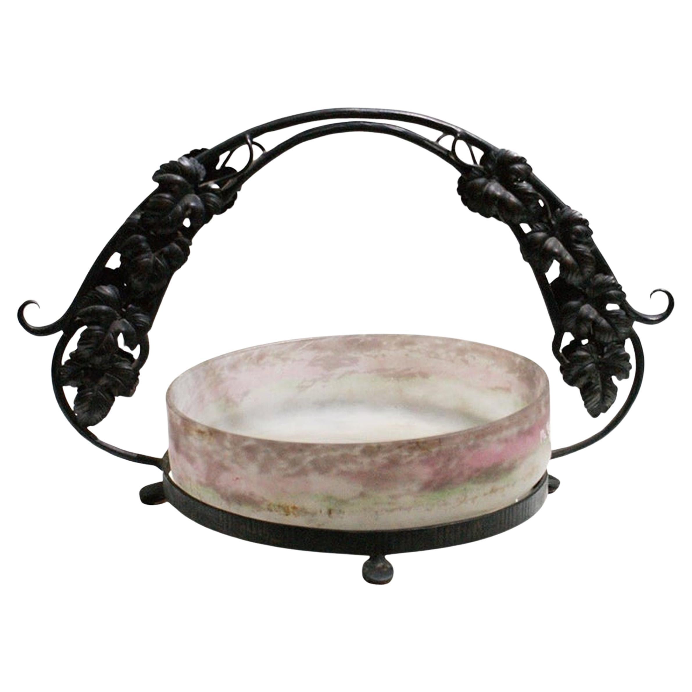 Centre de table Art Déco français signé Muller Frères Luneville:: France:: vers 1925