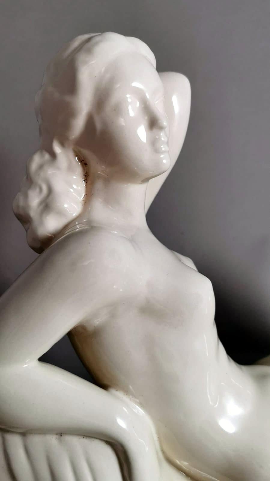 Statue en céramique Art Déco française Sain-Clement de Charles Lemanceau en vente 3
