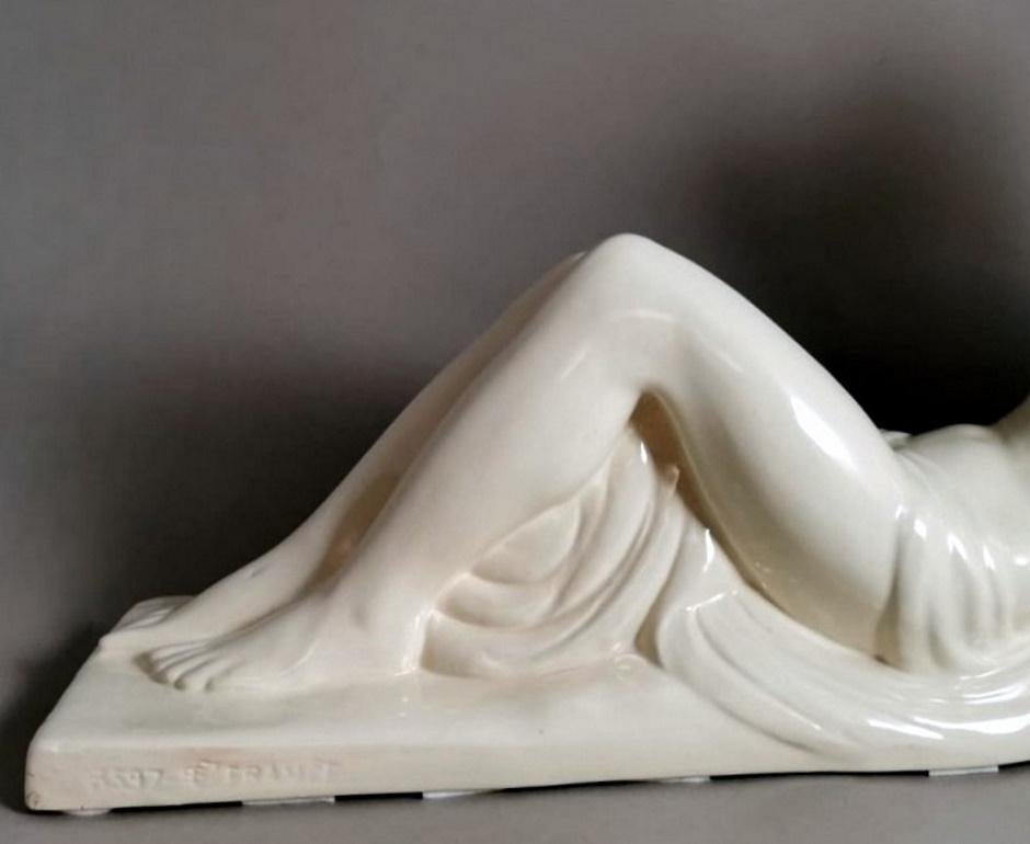Statue en céramique Art Déco française Sain-Clement de Charles Lemanceau en vente 7