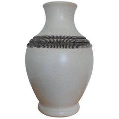 Art Deco French Ceramic Vase by Pol Chambost