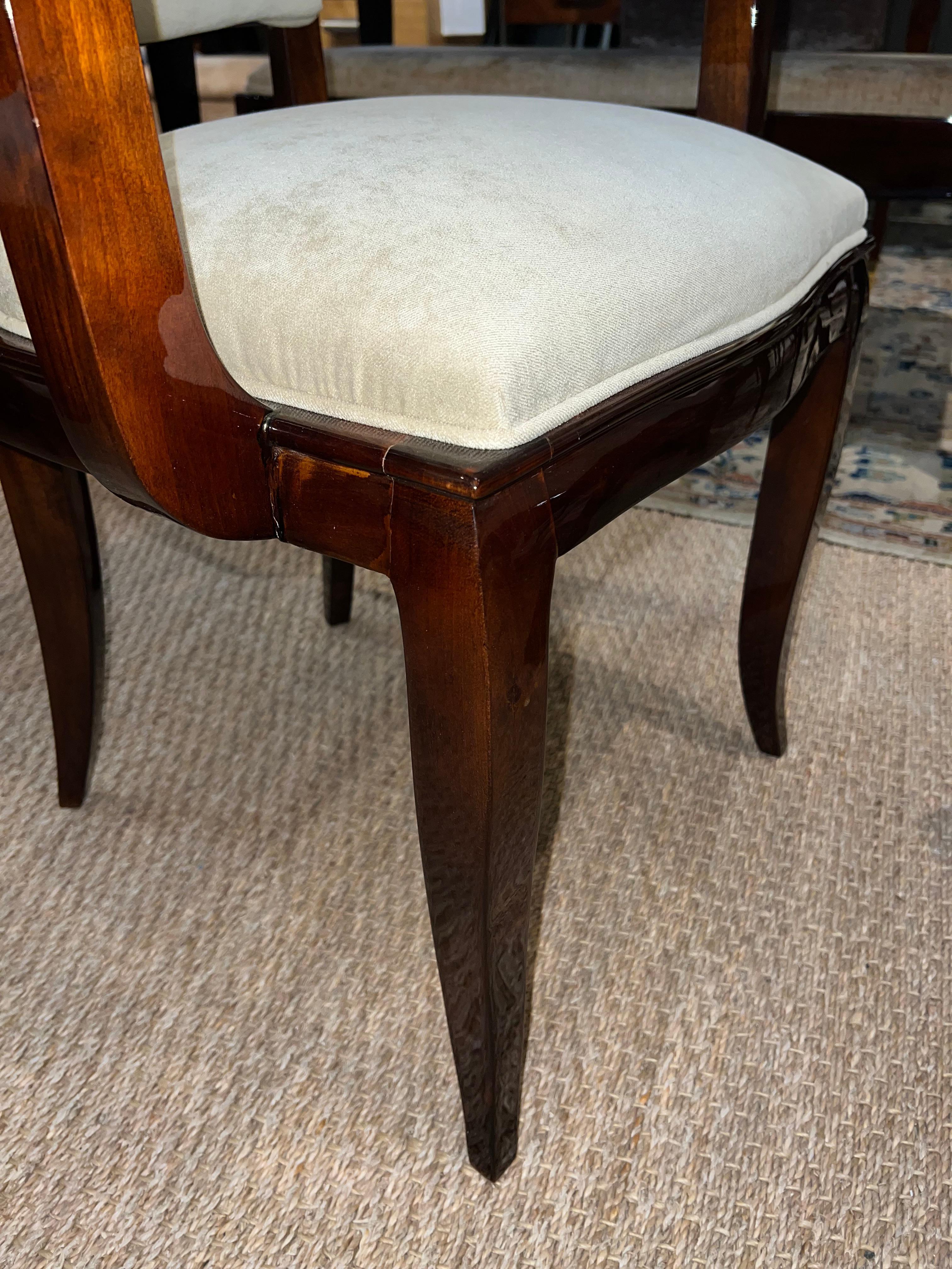 Mid-20th Century Art Deco French Chair is Beech Wood For Sale
