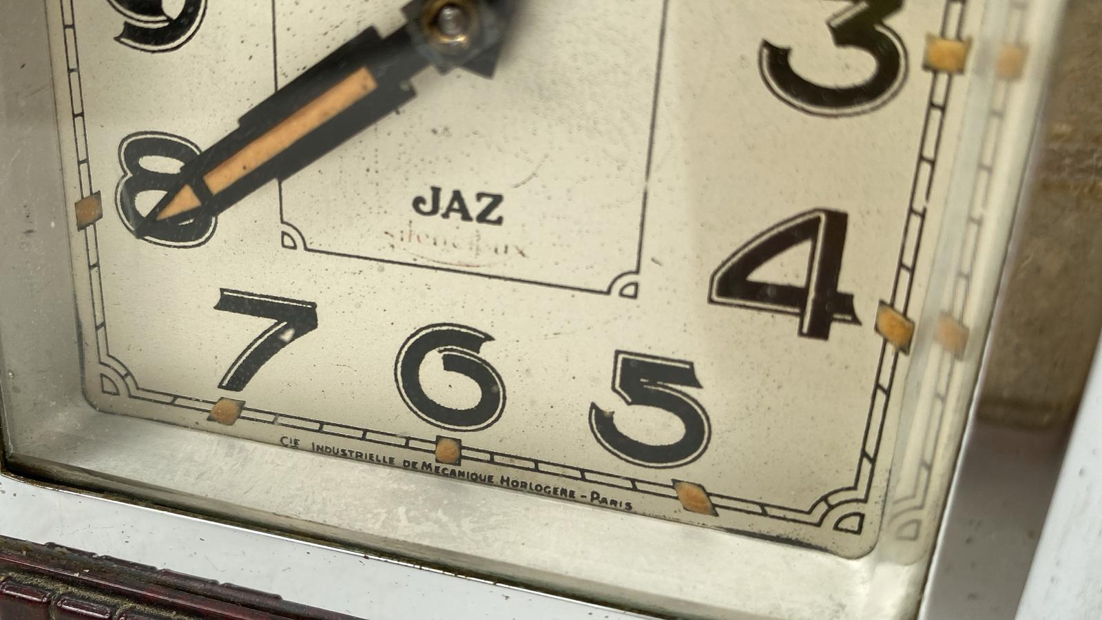Art Deco French Chrome & Bakelite Clock by Jaz, c1930 For Sale 7